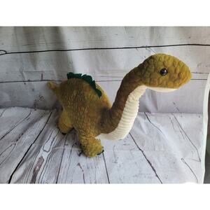 HugFun Plush Green/Brown Brontosaurus Dinosaur Large Stuffed Animal Toy 24” Long